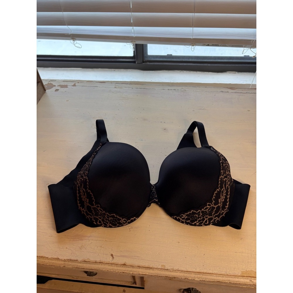 Soma Vanishing Back‎ Lace Trim Bra Black 40C